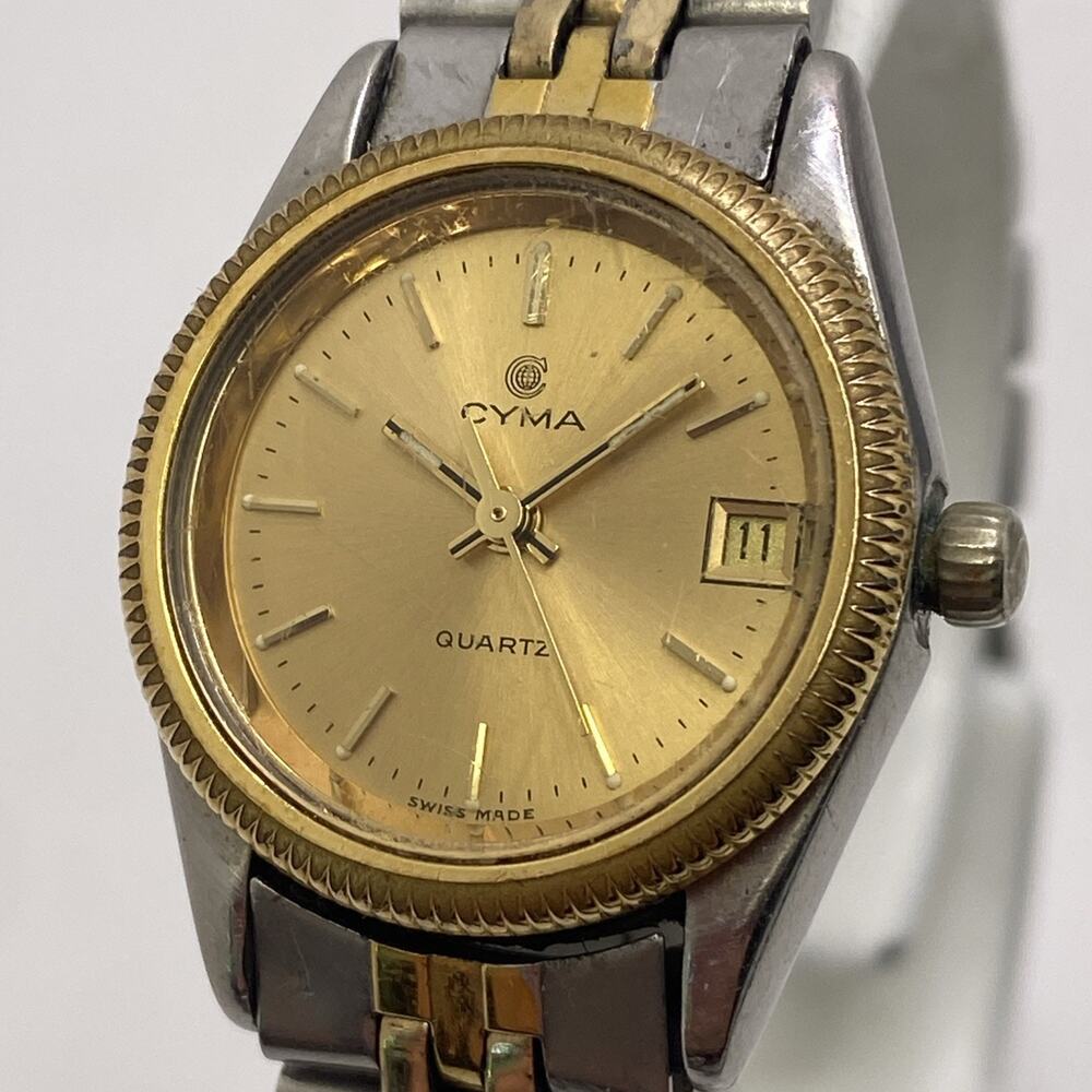 Cyma Womens Vintage Luxury Watch Works New Battery